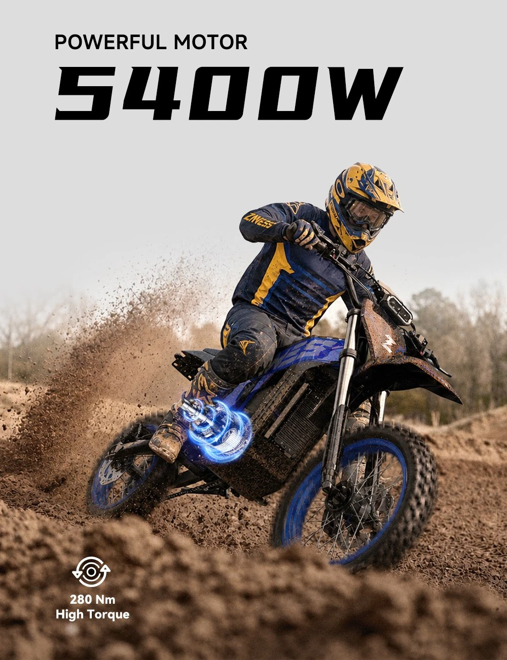 Elektrická motorka ZAWES GT1 - Dirty bike 4
